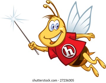 happy bee vector