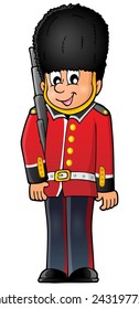 Happy Beefeater guard - eps10 Vektorgrafik.