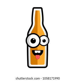 Happy beer cartoon character
