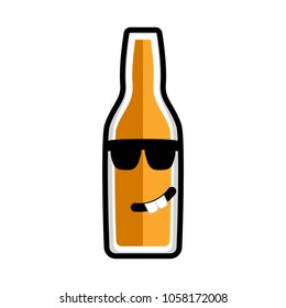 Happy beer cartoon character