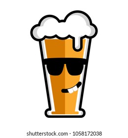 Happy beer cartoon character