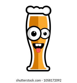 Happy beer cartoon character
