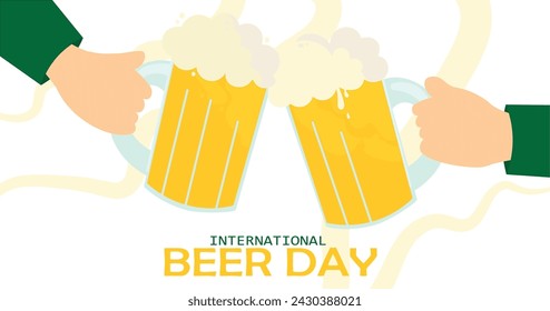 Happy beer day, National Beer Day, vector illustration, flyer, banner, social media post, poster