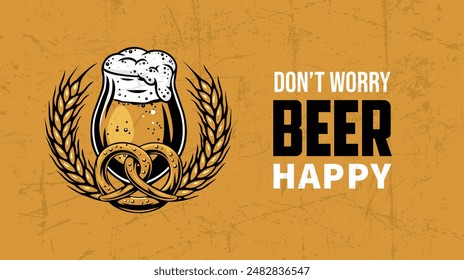 Happy beer day, National Beer Day, vector illustration, flyer, banner, social media post, poster, typography, icons, October 27th, Get Together, fun Life, friends, beers, benefits of drinking beer