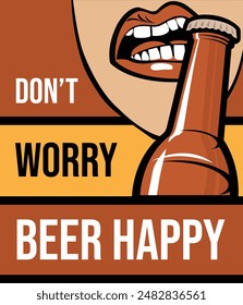 Happy beer day, National Beer Day, vector illustration, flyer, banner, social media post, poster, typography, icons, October 27th, Get Together, fun Life, friends, beers, benefits of drinking beer