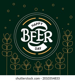 Happy beer day vector illustration