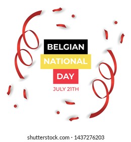 Happy Belgian National Day Vector Design Template Illustration