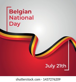 Happy Belgian National Day Vector Design Template Illustration