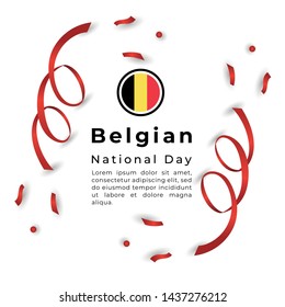 Happy Belgian National Day Vector Design Template Illustration