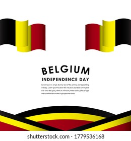 Happy Belgium Independence Day Celebrations Vector Template Design Illustration