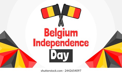 Happy belgium independence day vector illustration