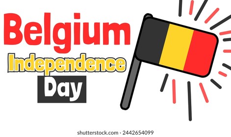 Happy belgium independence day vector illustration