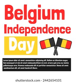 Feliz Día de la Independencia de Bélgica ilustración vectorial