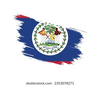 Happy Belize Independence day, Belize Independence day, Belize, Belize Flag, 21 September, 21st September, Independence, National Day, Brush Style Flag, Flag, Typographic Design Typography Eps Vector 