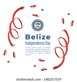 Happy Belize Independence Day Vector Design Template Illustration