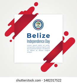 Happy Belize Independence Day Vector Design Template Illustration