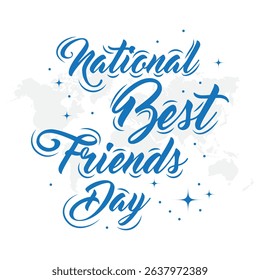 Happy Best Friend Day Vector Illustration. National Best friend Day Holiday, celebration, card, poster, logo, lettering, words vector illustration.