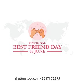 Happy Best Friend Day Vector Illustration. National Best friend Day Holiday, celebration, card, poster, logo, lettering, words vector illustration.