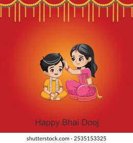 Feliz bhai dooj celebrado durante el festival de diwali de fondo   Festival de hermanos y hermanas indios feliz concepto de Bhai Dooj