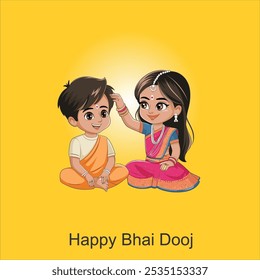 Happy bhai dooj celebrated during the diwali festival background   Indian brother and sister festival happy Bhai Dooj concept