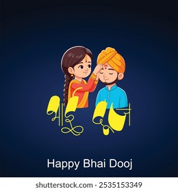 Feliz bhai dooj celebrado durante el festival de diwali de fondo   Festival de hermanos y hermanas indios feliz concepto de Bhai Dooj