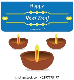 Happy bhai dooj festival illustration design