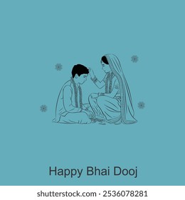 Feliz Festival Bhai Dooj Hermana Alegre Aplicando Tilak O Mark En La Frente De Su Hermano