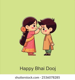 Feliz Festival Bhai Dooj Hermana Alegre Aplicando Tilak O Mark En La Frente De Su Hermano