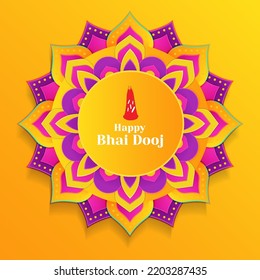 happy bhai dooj illustration design