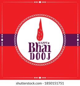 Happy bhai dooj indian festival background design