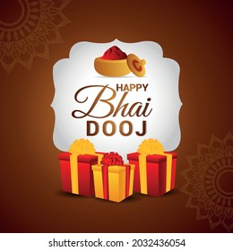 Happy bhai dooj indian festival celebration background