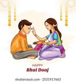 Fondo feliz de la tarjeta del hermano y de la hermana del festival indio de bhai dooj