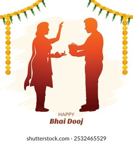 Fondo feliz de la tarjeta del hermano y de la hermana del festival indio de bhai dooj