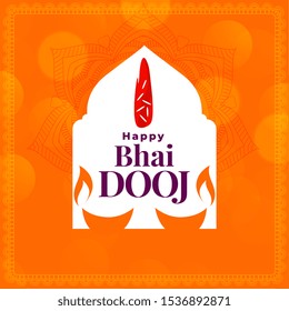 happy bhai dooj traditional festival card design