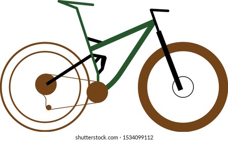 Happy bicycles colored and stylized