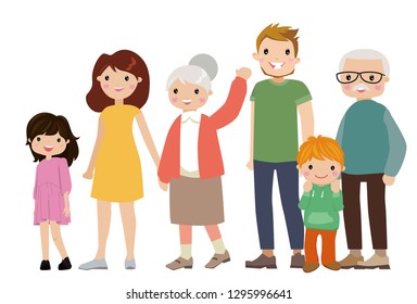 Happy big family  