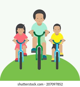 Happy bike - vector