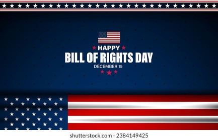 Happy Bill Of Rights Day December 15 Background Vector illustration svg