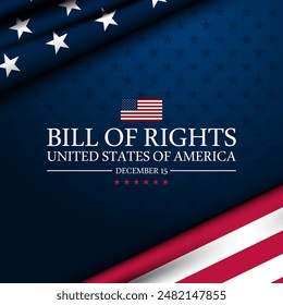 Happy Bill Of Rights Day December 15 Background Vector illustration