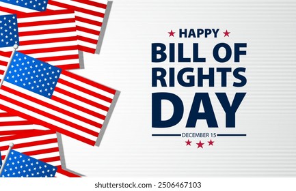Happy Bill Of Rights Day December 15 Background Vector illustration