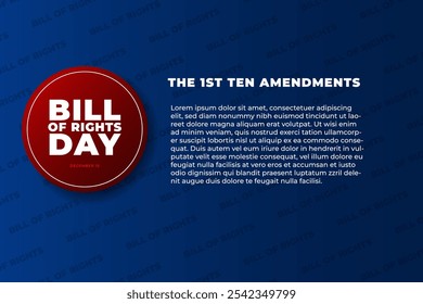 Happy Bill Of Rights Day December 15 Background Vector illustration