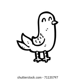caricatura de pájaro feliz