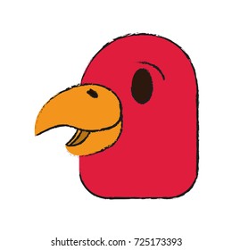happy bird cartoon icon image