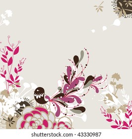 happy bird in the garden