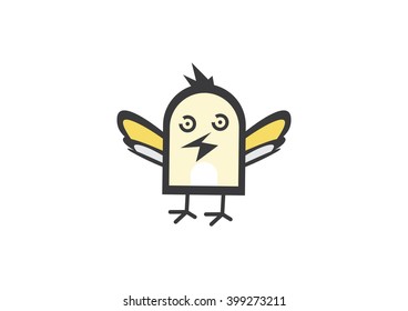 Happy bird thunder vector 