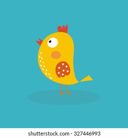 happy bird vector card