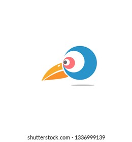 happy birds simple mascot design