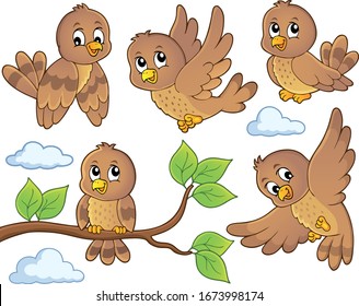 Happy birds theme image 2 - eps10 vector illustration.