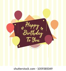 Happy birhday Greeting Card. vector Illustration