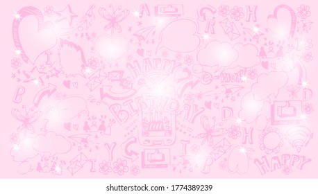 Happy birth day background design. Website landing page. Template for apps. Log in. Sign in. Love day concept. Vector illustration.